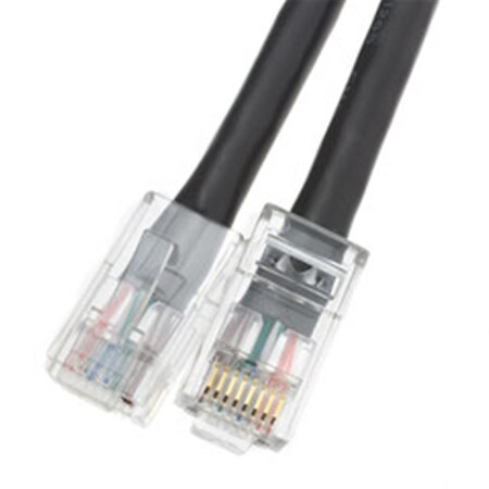 Cable Wholesale Cat6 Black Ethernet Bootless Patch Cable 10X8-12201